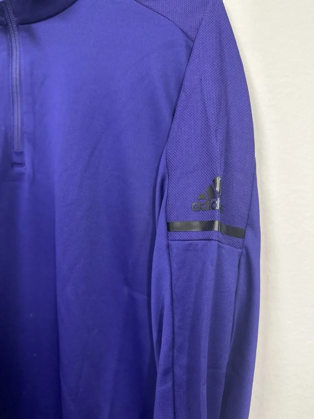 ADIDAS 1/4 ZIP MENS Activewear PULLOVER SHIRT PURPLE Size M MSRP $75